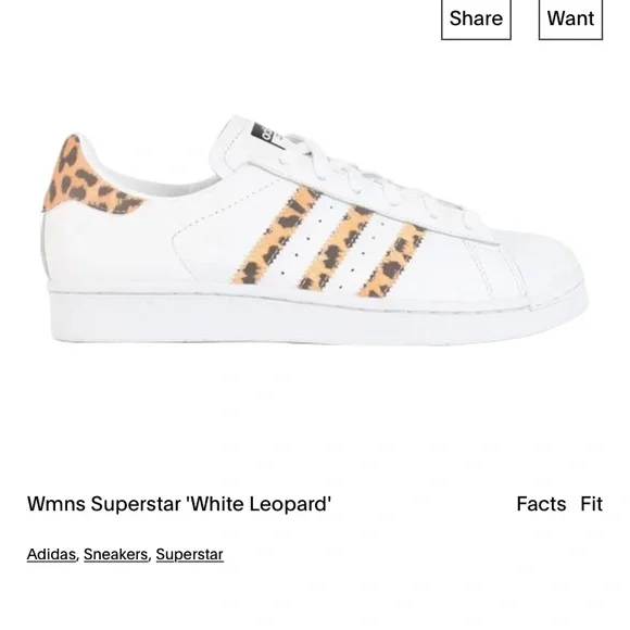 Women’s Adidas Superstar White Leopard (Rare) - Picture 9 of 9